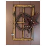 FAUX WOODEN WINDOW HANGING DECORATION