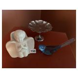 GLASS FENTON BIRD, AND OTHER TRINKETS