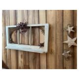 WOODEN DECORATIVE HANGING WINDOW AND STAR