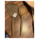 ANTIQUE BRUSH AND MIRROR