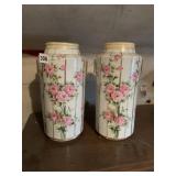 HAND PAINTED NIPPON VASES 12"