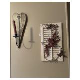 WOOD SHUTTER W VINE ACCENT