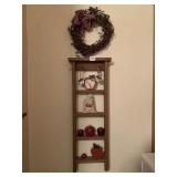 DECORATIVE HANGING LADDER WITH APPLES AND SMALL