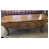DROP SIDE WOODEN COFFEE TABLE, 17" X 47" X 17"