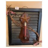 SHUDDER WITH CANDLE DECORATION 17" TALL