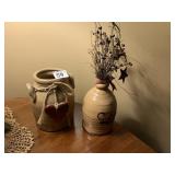 2 CROCKS EACH 6" TALL