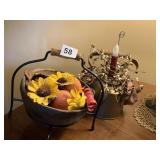 BOWL WITH DRIED FRUITS SNF TEAPOT DECORATION WITH