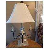 TABLE LAMP 24" H WITH 4 ARM CANDELABRA