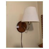 HANGING LAMP ON WOODEN BASE