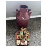 MILK CAN, WOOD APPLE SIGN