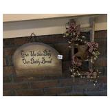 PAINTED HANGING SLATE, MINIATURE DECORATIVE