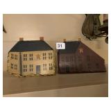 PAINTED SLATE HOUSES, 6" TALL