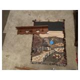 COTTON WALL HANGING AND WOOD SHELF