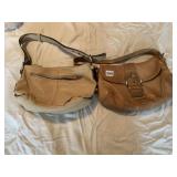COACH TAN AND BROWN LEATHER PURSES INCLUDES N2