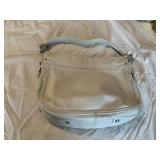 CREAM LEATHER COACH PURSE LINER HAS PEN MARK