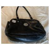 BLACK LEATHER COACH PURSE