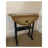 SMALL PAINTED STAND WITH DROP SIDES