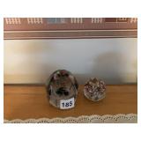 2 PAPERWEIGHTS, UNMARKED