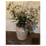 CROCK W/ FLOWER ARRANGEMENT