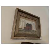 FRAMED PRINT OF FARMHOUSE