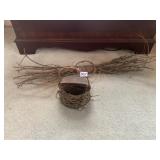 TWIG BASKET AND DRIED ARRANGEMENT