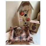 APPLE DECORATIONS, BIRDHOUSE, ETC.