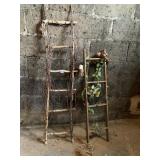 TWO WOODEN LADDERS