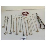 GROUP OF PENDANT NECKLACES BALLET SLIPPERS