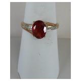 10K GOLD RING SIZE 7 WITH POSSIBLE MEXICAN FIRE