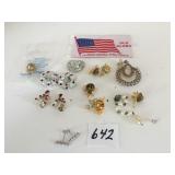 OLD GLORY PATCH ANGEL PINS WREATH AND TREE CLIP