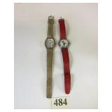 MINNIE MOUSE WRISTWATCH WITH RED LEATHER BAND