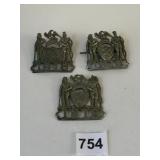 THREE NY CITY BADGES POLICE DEPARTMENT ONE