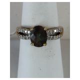 10K GOLD LABRADORITE RING SIZE 7 WEIGHT 3.70G