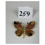 CHRISTIAN DIOR ENAMEL BUTTERFLY PIN