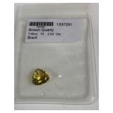 TWO BROWN QUARTZ CUT POLISHED STONES SQUARE