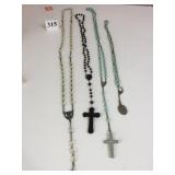 GROUP OF ROSARY BEADS