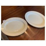 MIKASA IVORY CHINA SERVING PLATTERS, ONE WITH