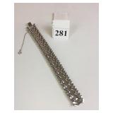 TRIFARI RHINESTONE BRACELET TWO STONES MISSING