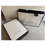 LARGE EMPTY GUCCI BOX AND SHOPPING BAG
