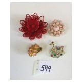 PINS AND CROCHETED RING