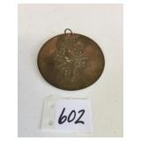 SILVER 925 MEDALLION 2.5" DIAMETER EMBOSSED BIRD