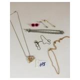 STICK PINS ELEPHANT PENDANT NECKLACE