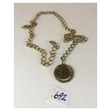 GEORGE WASHINGTON COIN CHAIN BELT