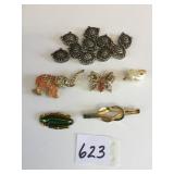 PINS BAR PIN ELEPHANT BUTTERFLY SHELL PENDANT