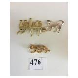 CAT PINS TIGER PIN
