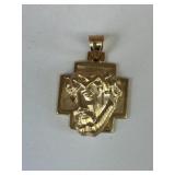 14K GOLD RELIGIOUS PENDANT 2.72G