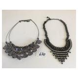 JOAN RIVERS NECKLACE WITH DOUBLE STRAND WIRE