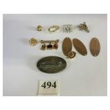 PINS ANGELS ETCHED OVAL WITH ESKIMO SCENE TRAIN