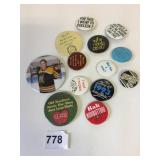 GROUP OF PIN BUTTONS GO PENS OLD TEACHERS I NEED