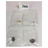 TWO BLACK RUTILE QUARTZ CUT POLISHED STONES AND